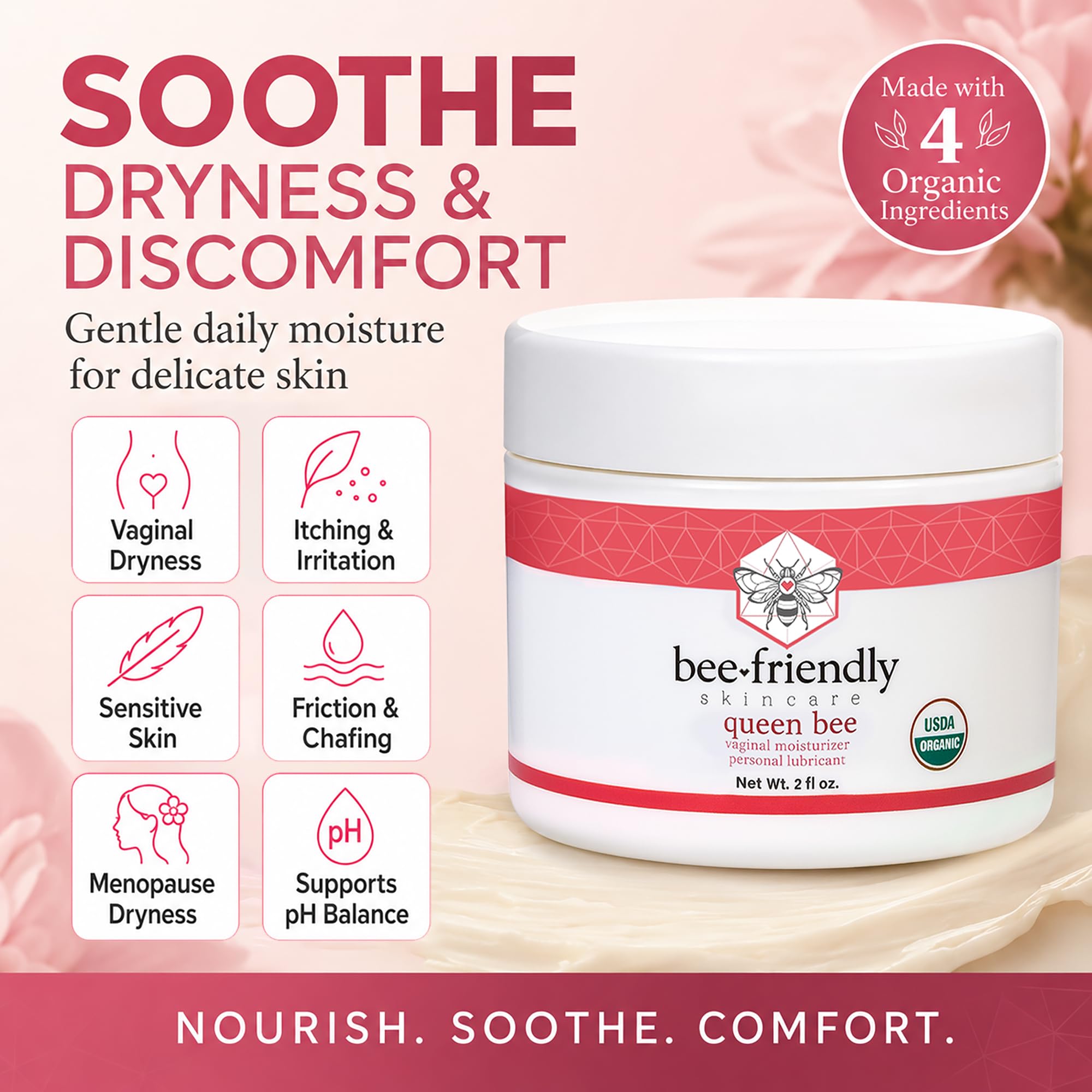BeeFriendly crema textura suave demostrando hidratación no pegajosa
