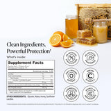 Beekeeper's Naturals etiqueta con lista de ingredientes y beneficios visibles