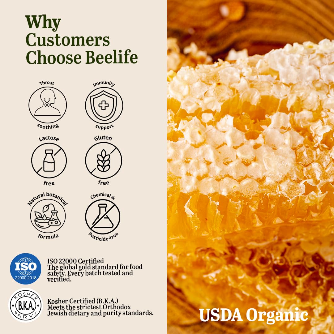 Beelife propoflex etiqueta con certificaciones, seguridad y trazabilidad