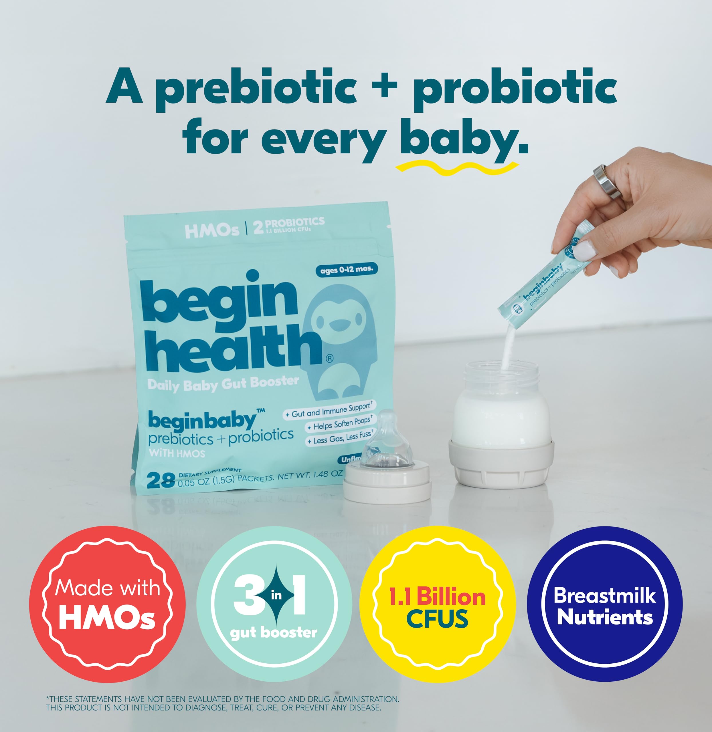 Begin Health polvo en primer plano textura fina para mezcla rápida