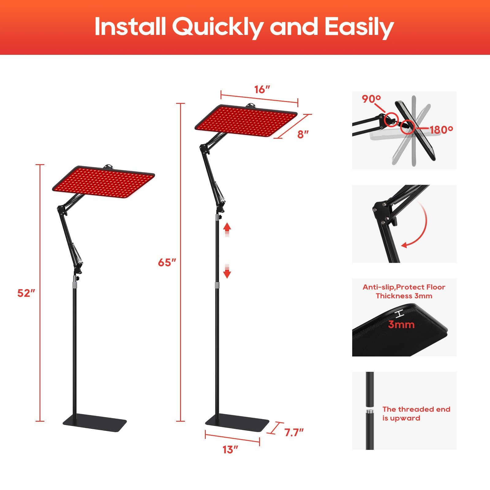 BEICHEN soporte ajustable de aluminio 360 grados para posicionamiento preciso