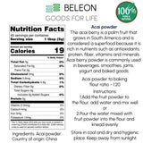 Beleon Goods For Life etiqueta con información de ingredientes, transparencia