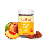 BeLive frasco frontal mostrando 60 gomitas y beneficio vegano