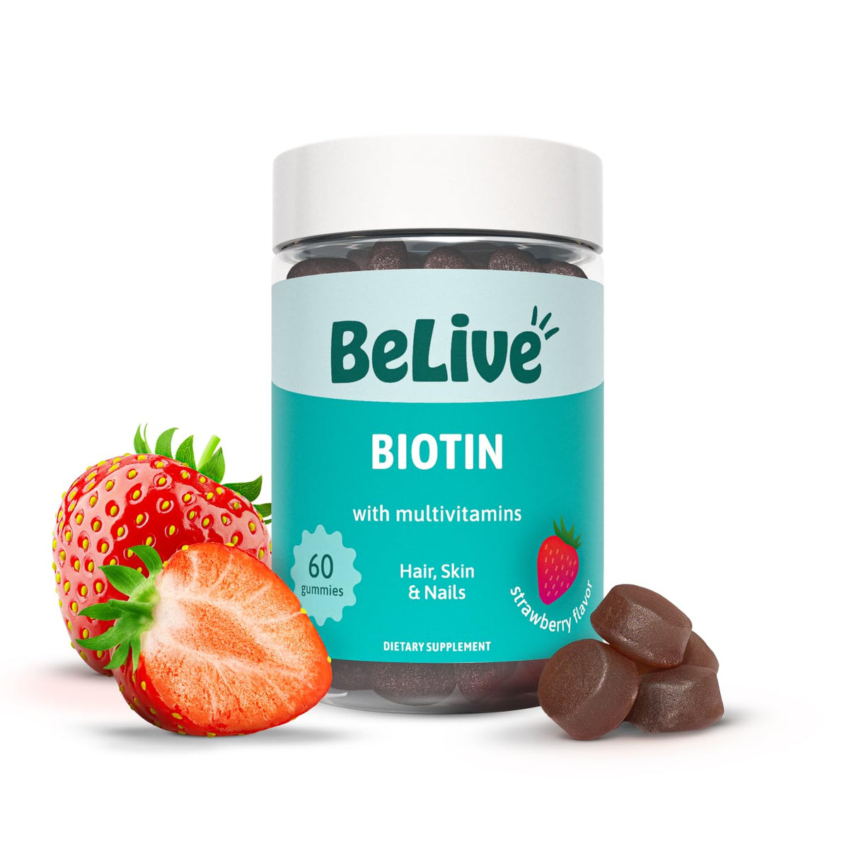BeLive frontal del empaque mostrando gominolas y beneficios visibles
