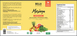 Bella All Natural frutillas y superfrutas junto a la botella para mostrar antioxidantes