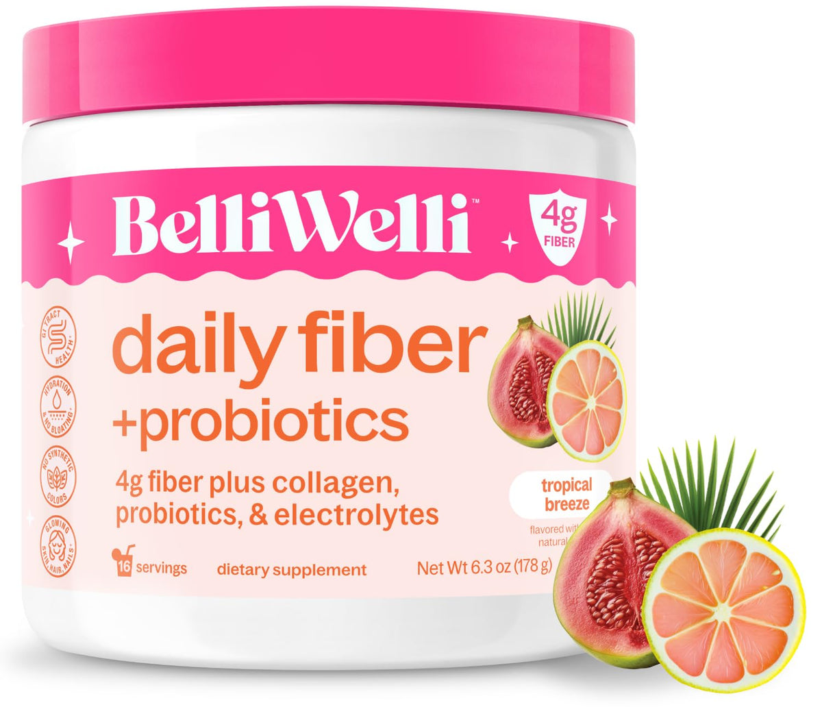Belli Welli envase frontal mostrando la marca y beneficio de fibra suave