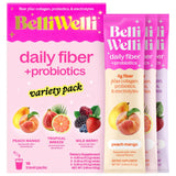 Belli Welli vista frontal del pack de 10 sobres, práctico para viaje