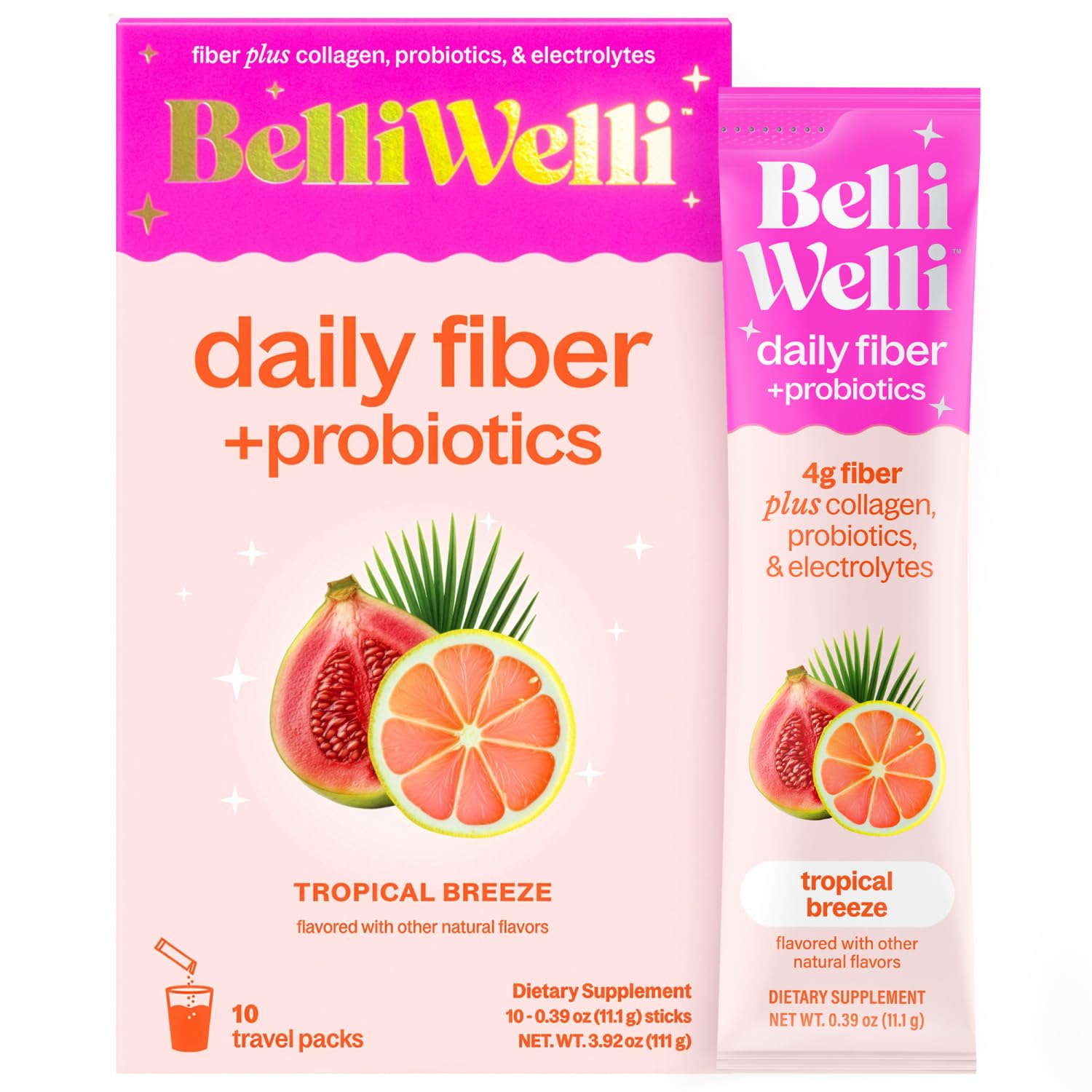 Belli Welli pack frontal mostrando el envase y cajas, ideal para llevar