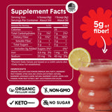 Bellway etiqueta nutricional destacando fibra y ausencia de azúcares, aporta confianza