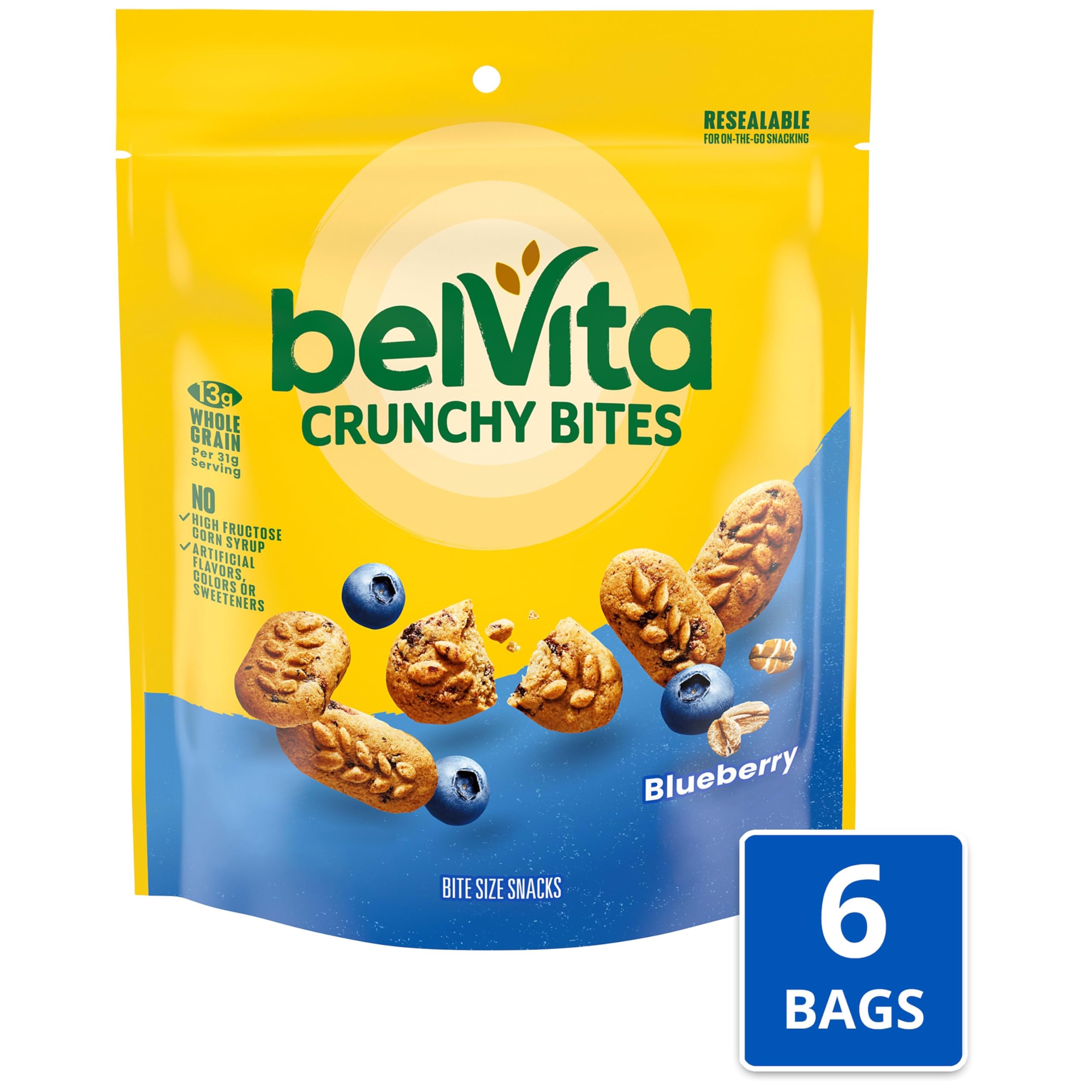 belVita caja con seis bolsas en paquete múltiple, ideal para compartir