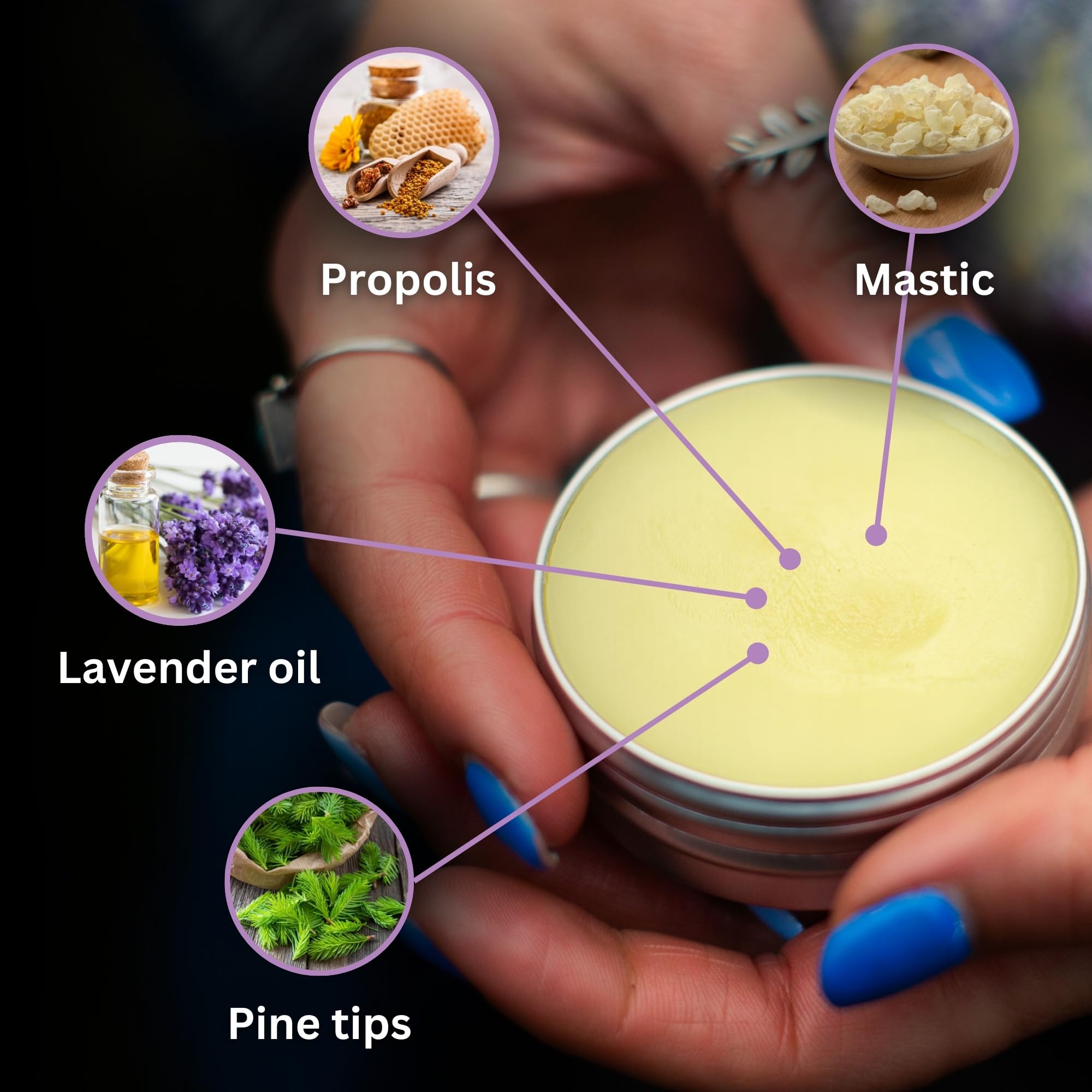 Bene Pura Propolis uso en talón para reparar grietas y suavizar piel