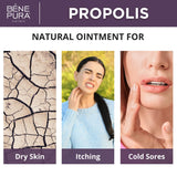 Bene Pura Propolis textura cremosa mostrando fácil absorción y humectación