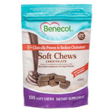 Benecol empaque frontal mostrando bolsa de 100 unidades y chocolate