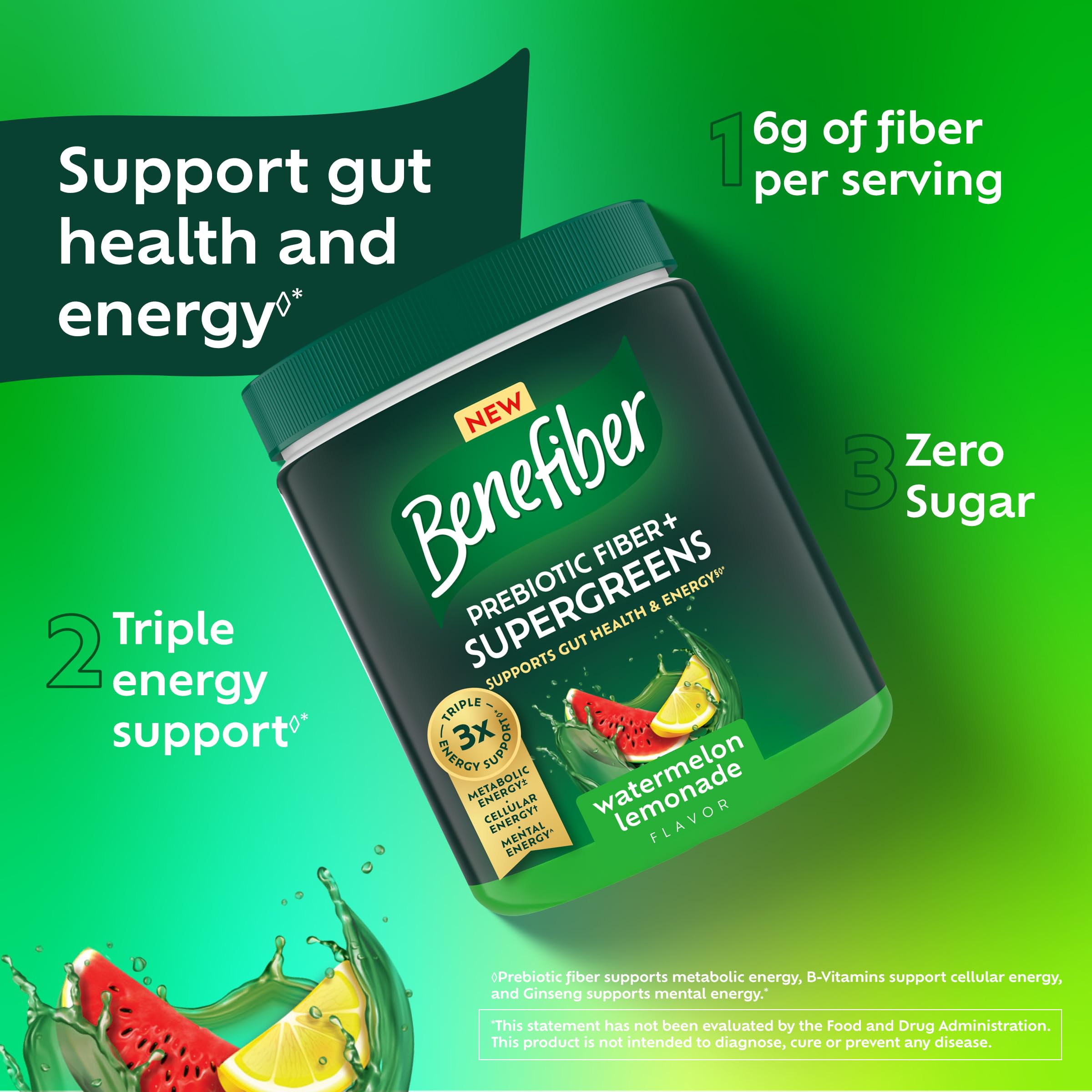 Benefiber etiqueta nutricional del envase mostrando información de fibra y vitaminas