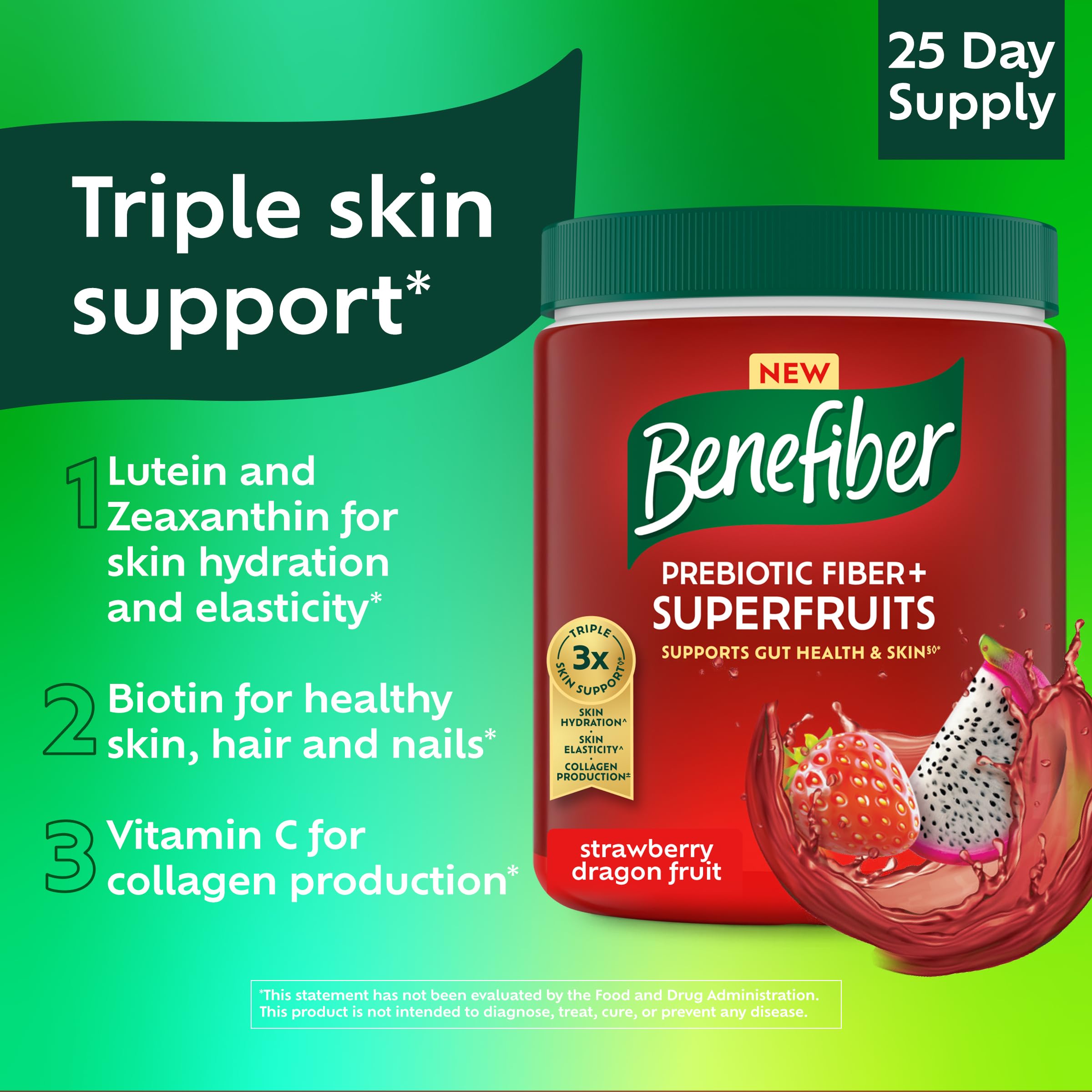 Benefiber etiqueta nutricional clara, información de fibra y nutrientes