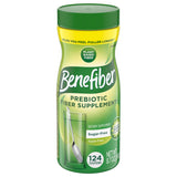 Benefiber frontal del envase mostrando cantidad y sin sabor, conveniencia diaria