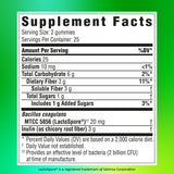 Lista de ingredientes Benefiber destacando inulina y Bacillus coagulans