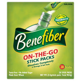 Benefiber sobre detalle abierto listo para mezclar con bebida
