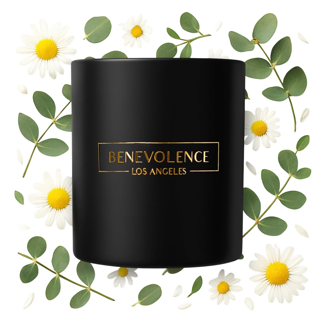 Benevolence LA vela frontal en vidrio negro mate, elegante para decoración