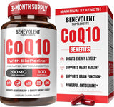 Benevolent Nourishment frasco frontal del producto mostrando etiqueta y beneficios