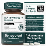 Benevolent muestra el empaque frontal con beneficios clave para control de apetito