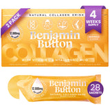 Benjamin Button frontal del empaque mostrando la dosis de 12.000 mg y beneficios visibles