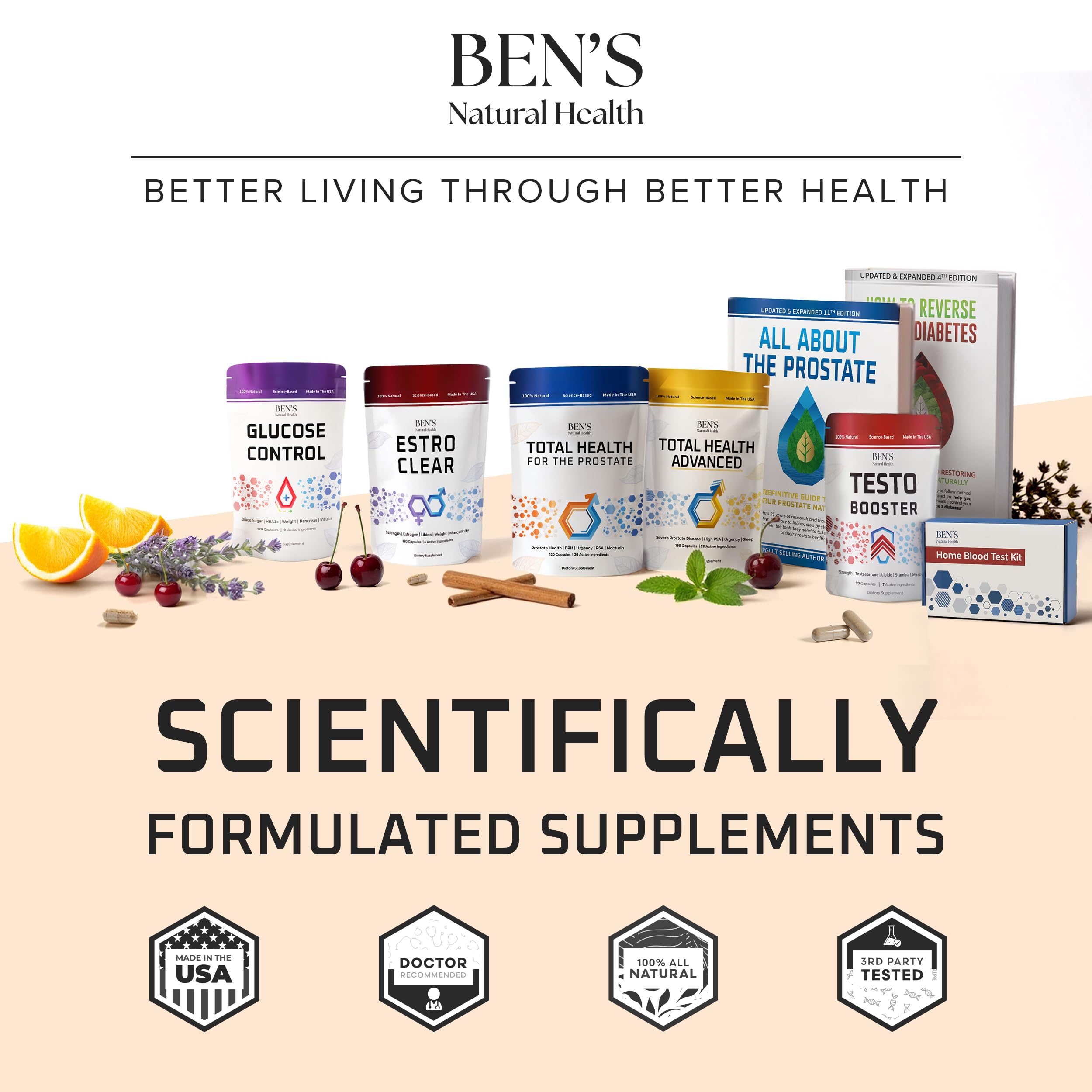 Ben's Natural Health escena de uso en hogar, integra bien en la rutina diaria