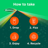 Comprimido Berocca disolviéndose en agua para una bebida energizante