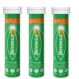 Comparación de tamaño de Berocca en manos para referencia de escala