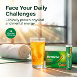 Berocca pack abierto con 60 tabletas listo para uso prolongado