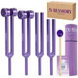 BESMORY set frontal con 4 diapasones y accesorios para terapia sonora