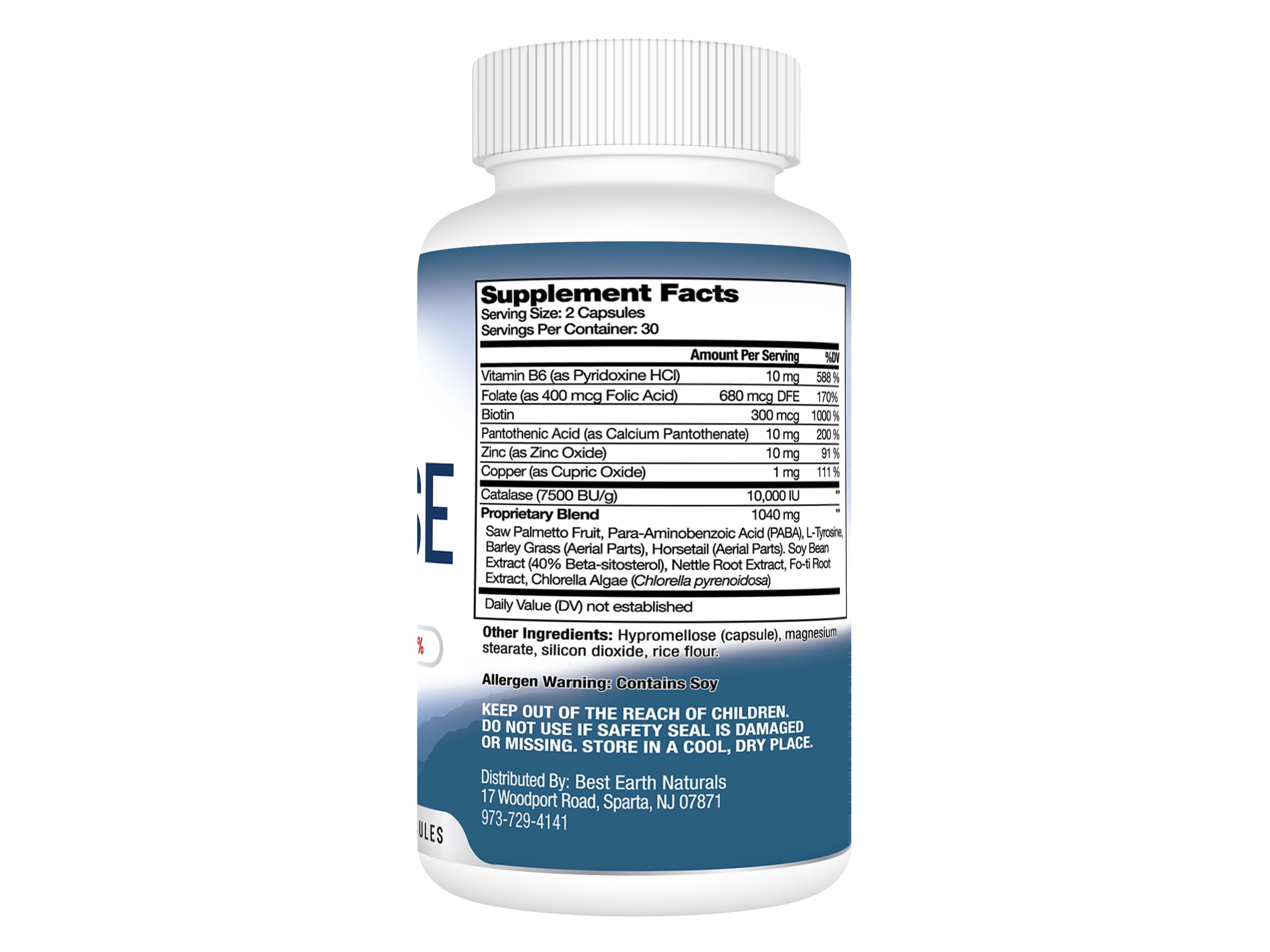 Best Earth Naturals etiqueta de ingredientes, transparencia y confianza