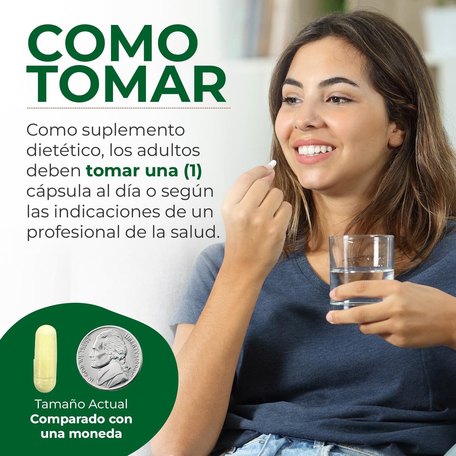 Best Naturals frasco abierto con cápsulas para visualización del contenido