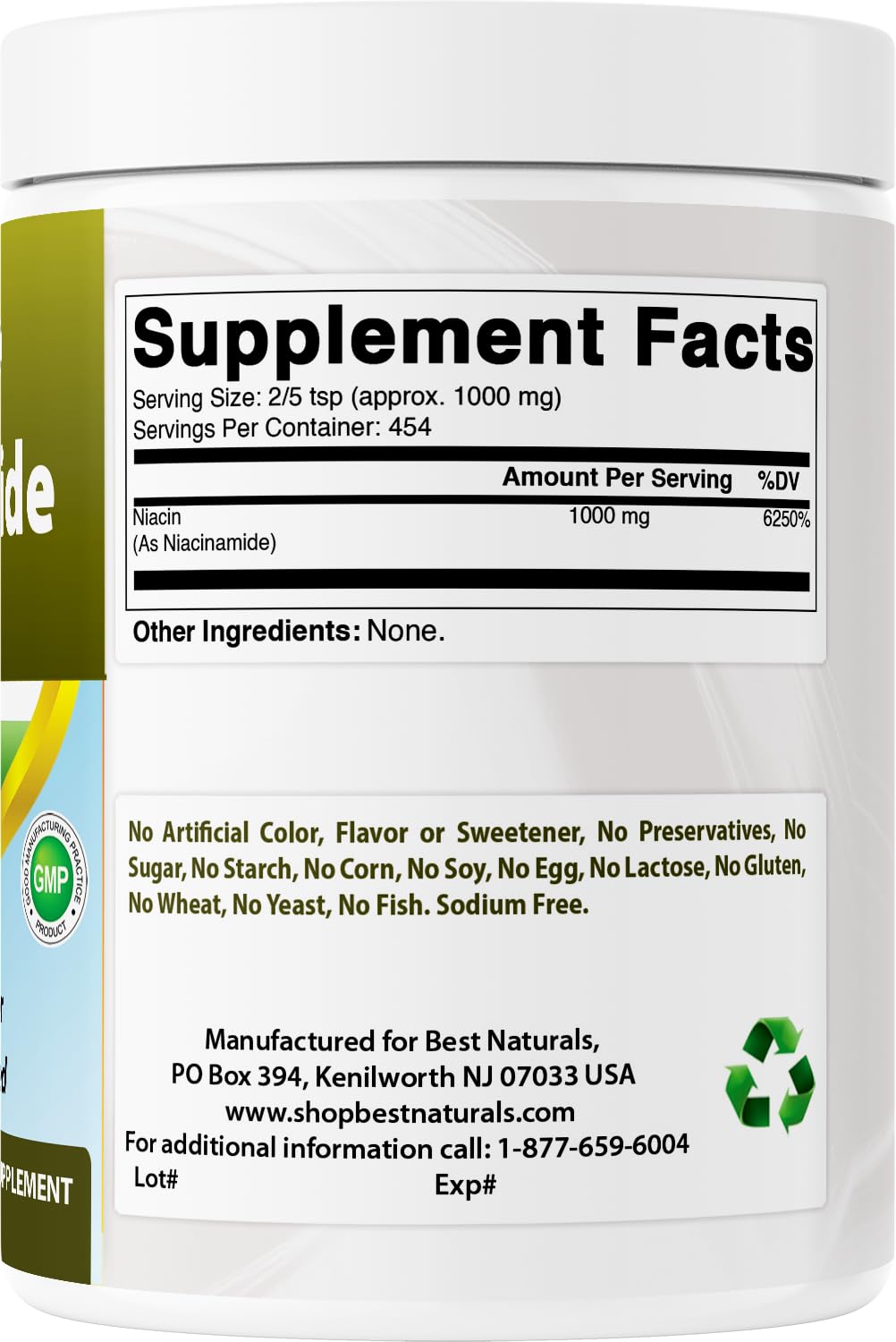 Best Naturals envase en encimera de cocina, integrado en rutina de suplementos caseros