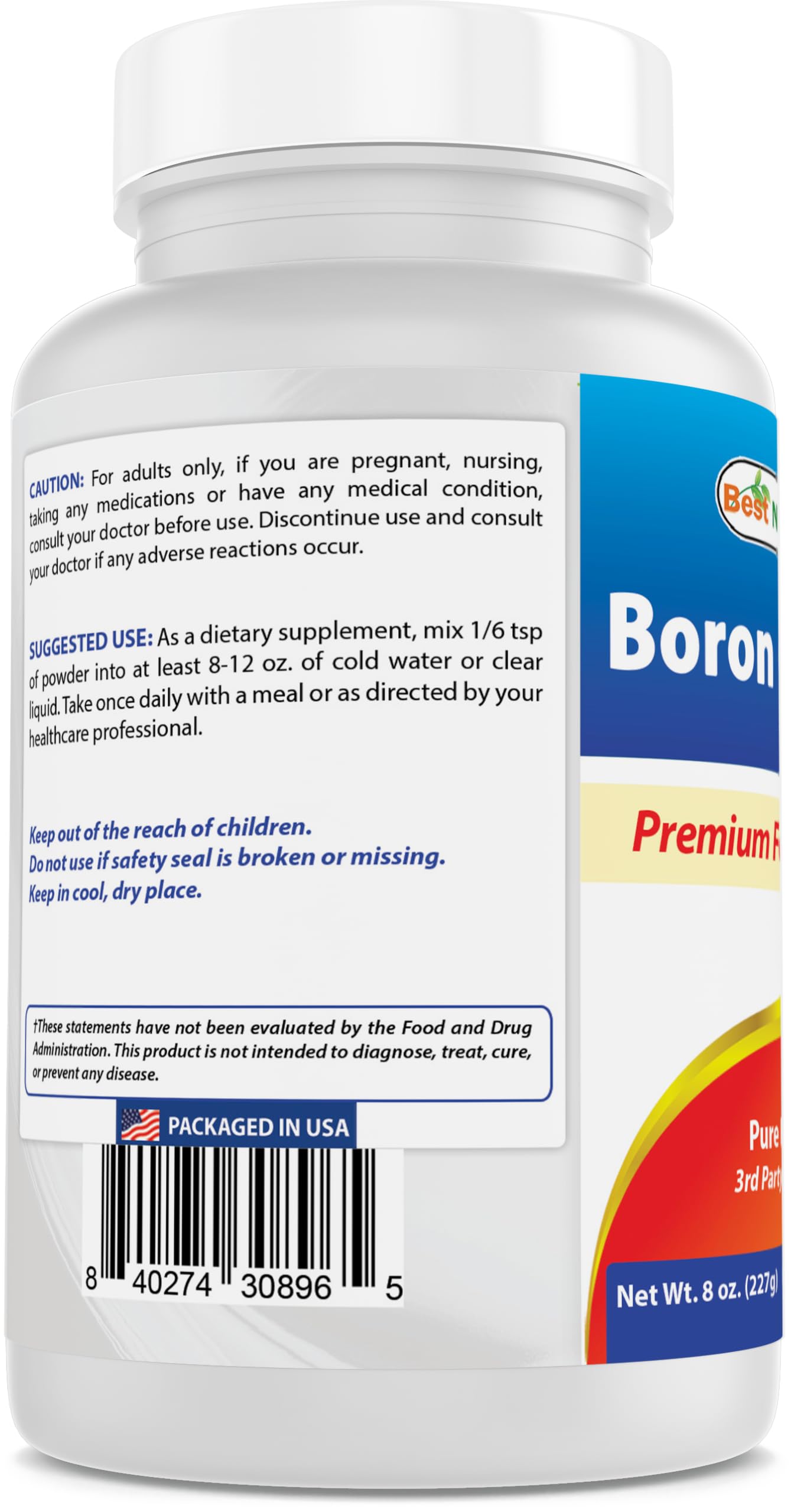 Best Naturals polvo de boron mezclado en batido diario para conveniencia