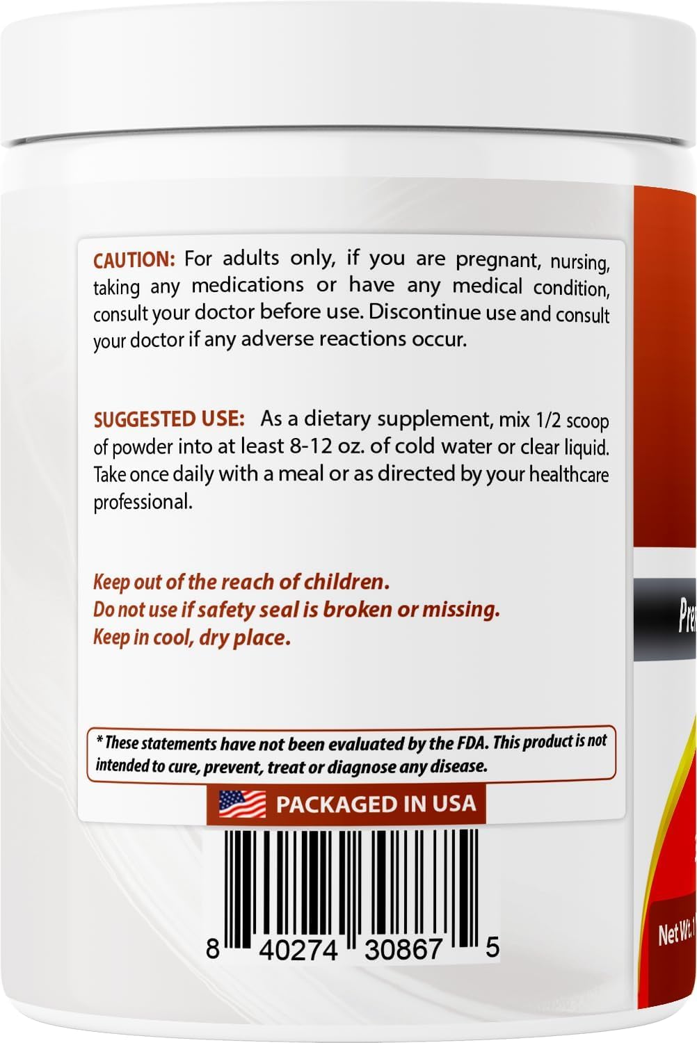 Best Naturals etiqueta con información nutricional, transparencia y confianza
