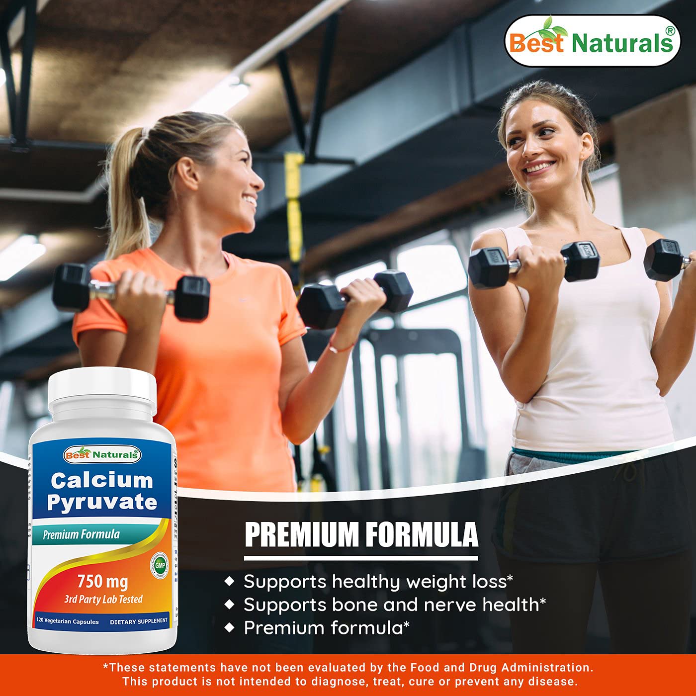 Best Naturals cápsula junto a moneda para comparar tamaño y dosificación