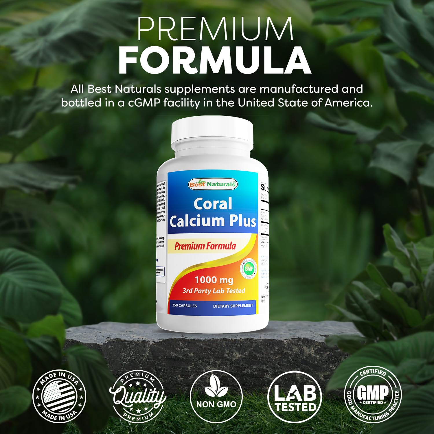 Best Naturals cápsula en mano para comparar tamaño y conveniencia