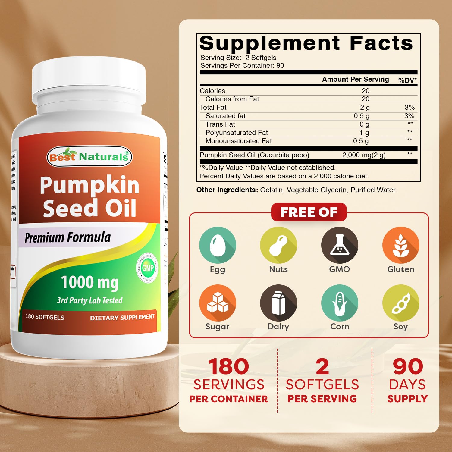 Best Naturals cápsula en primer plano para fácil deglución y dosificación