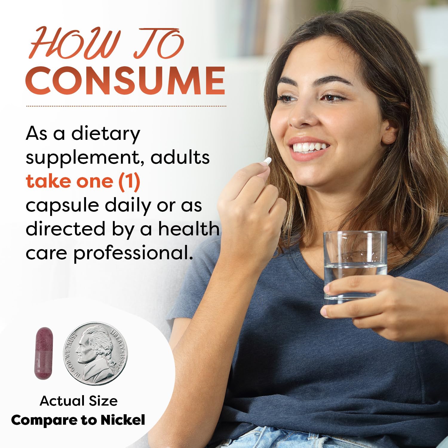 Best Naturals cápsulas en mano para visualizar tamaño y comodidad de uso