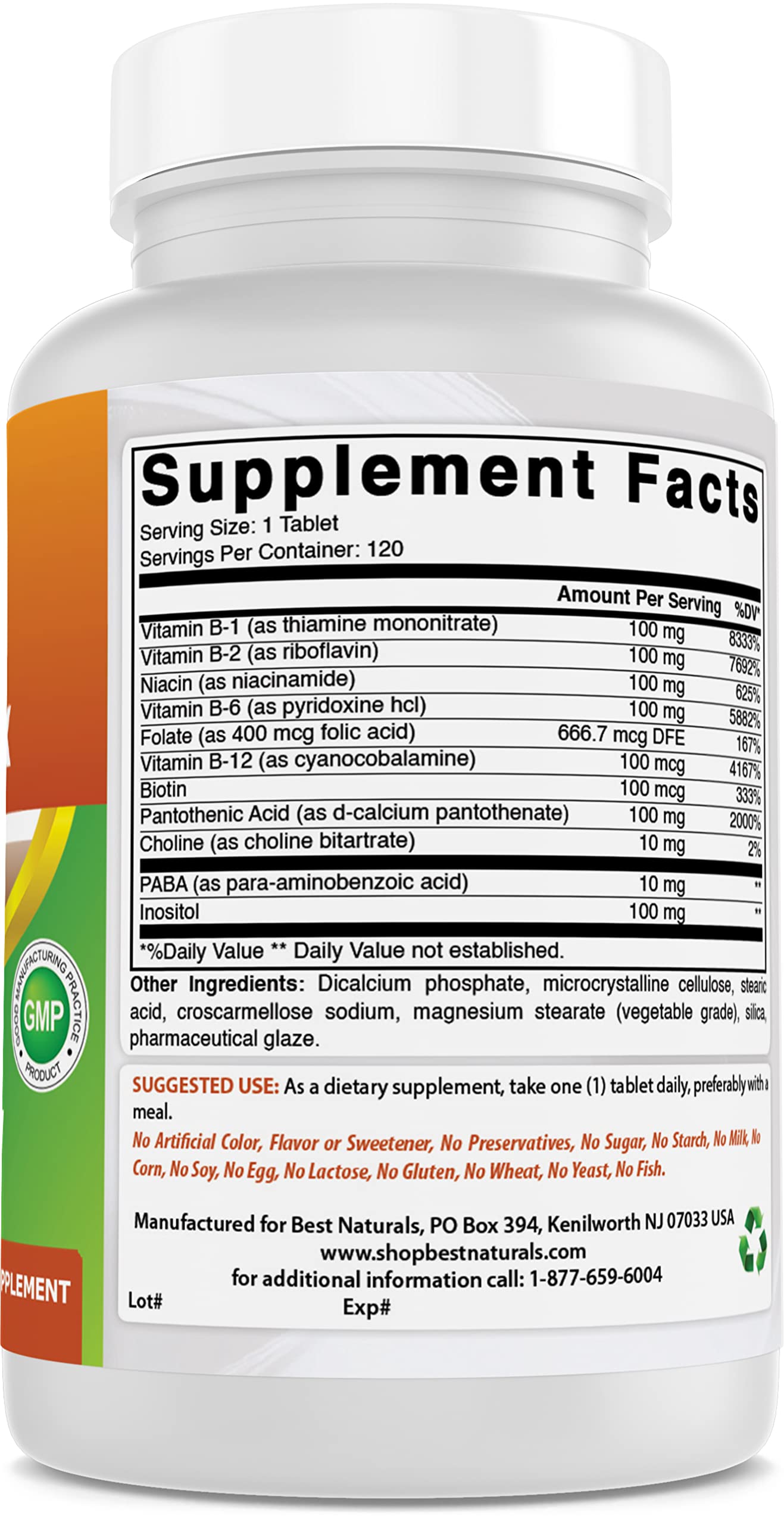 Best Naturals comprimido comparado con moneda para apreciar tamaño