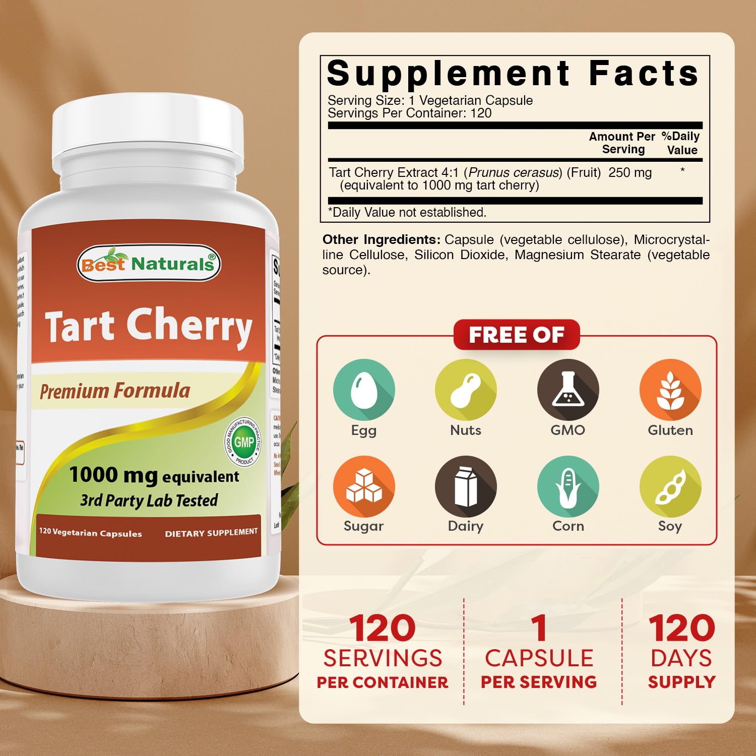 Best Naturals detalle de etiqueta con concentración 1000 mg y pruebas de terceros