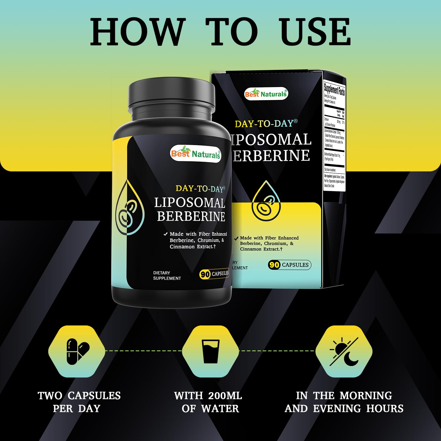 Best Naturals etiqueta con información nutricional y ventajas visibles