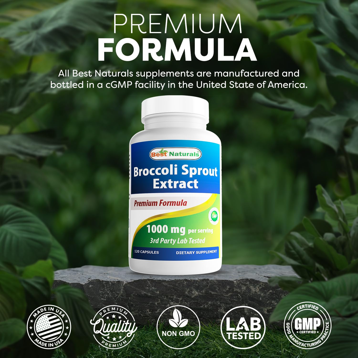 Best Naturals etiqueta nutricional enfocada para ver dosis e ingredientes