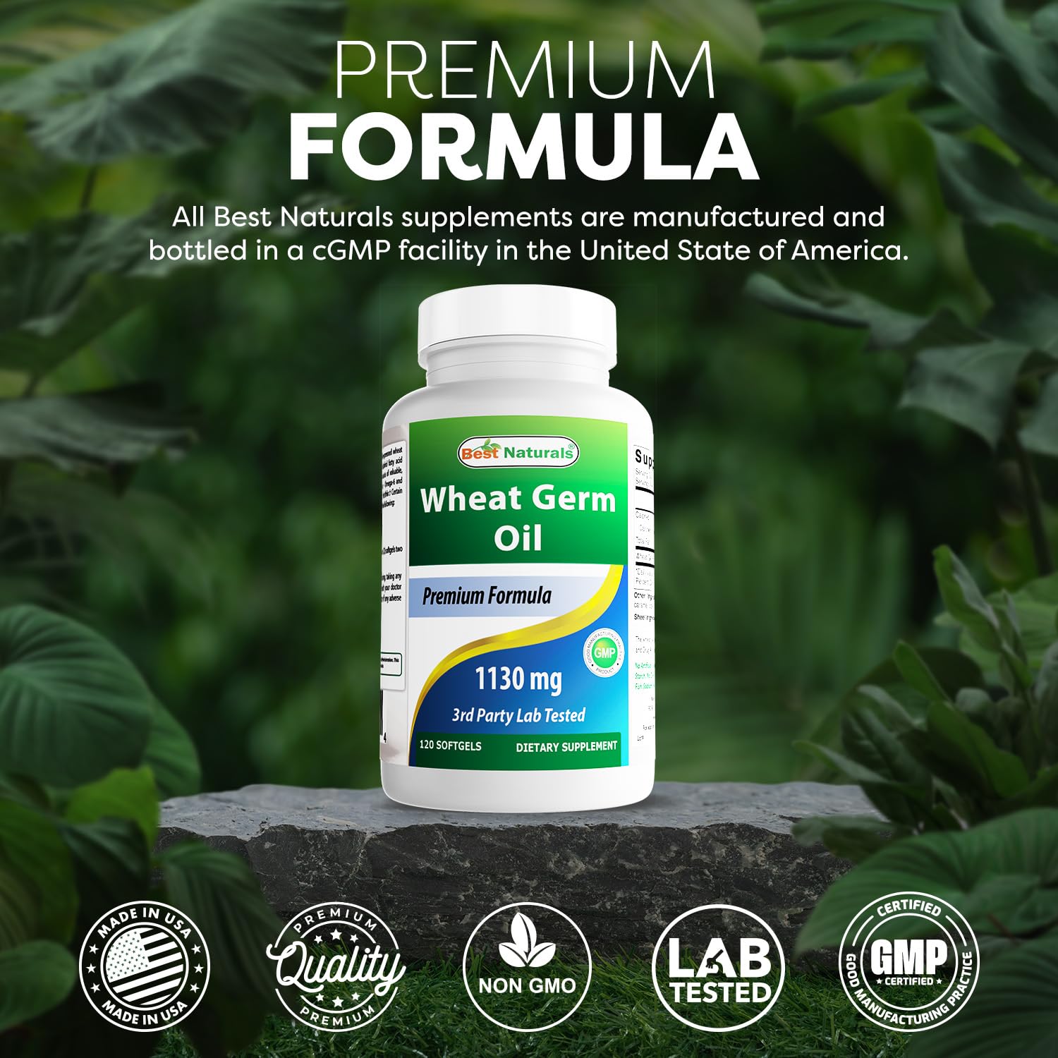 Best Naturals etiqueta nutricional que destaca ingredientes y pureza