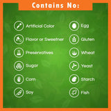 Best Naturals etiqueta nutricional destacando 9000 FCC ALU y sin alérgenos