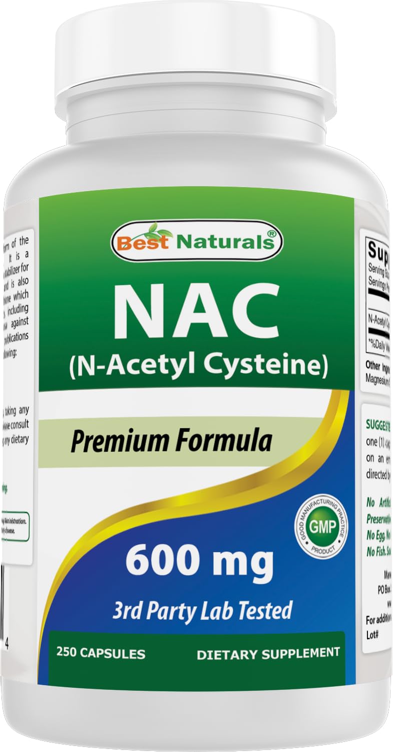 Best Naturals frasco del producto mostrando diseño y tamaño, aporta confianza
