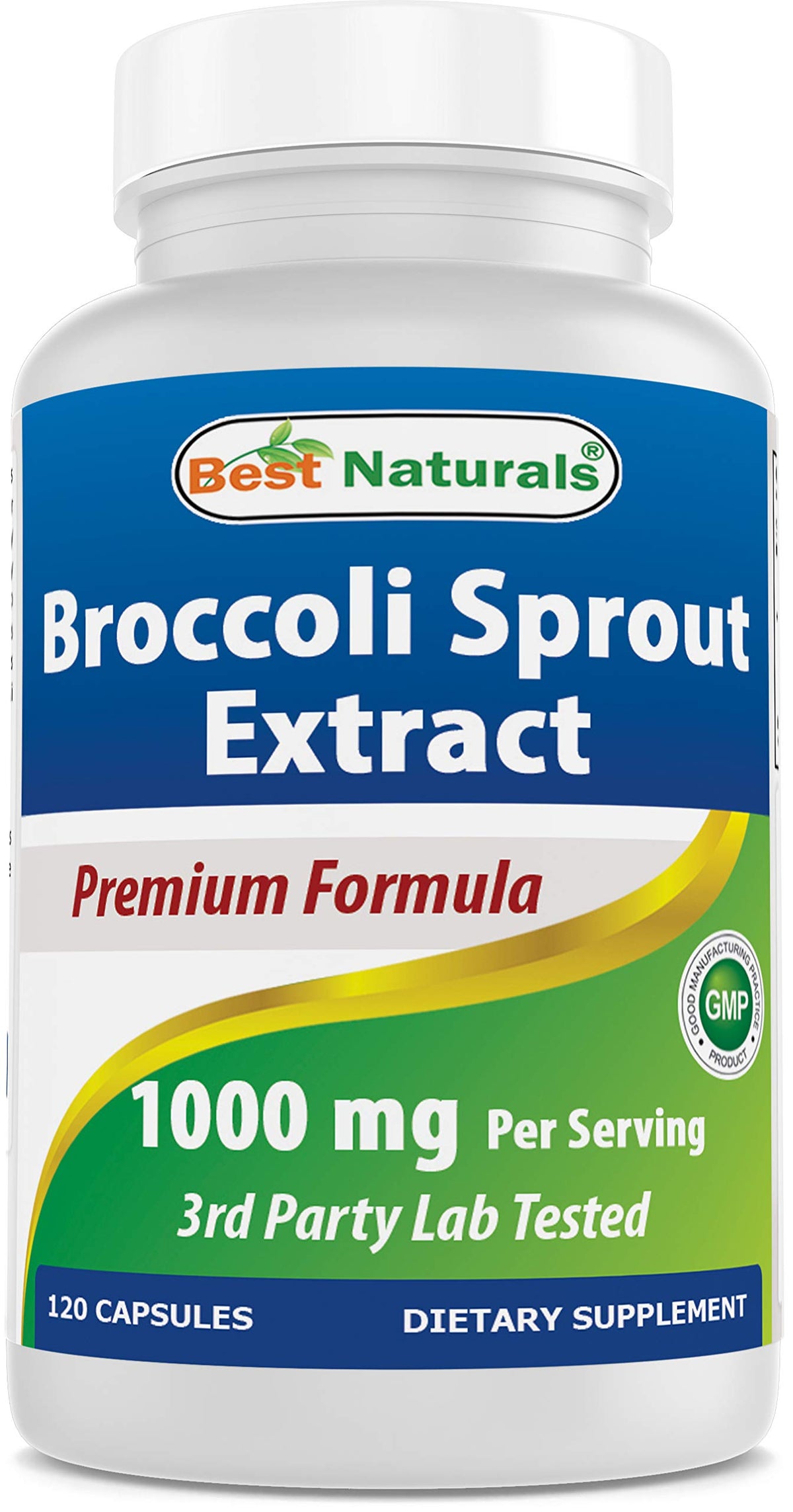 Best Naturals envase frontal del extracto de brotes de brócoli, información visible