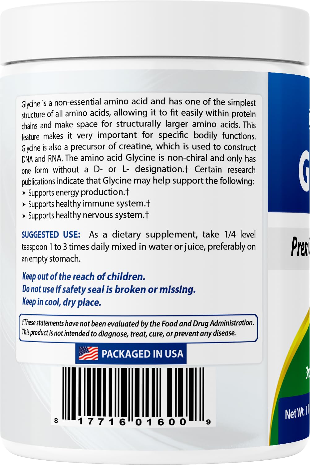 Escena de cocina con Best Naturals Glycine en uso, ideal para preparar bebidas y recetas