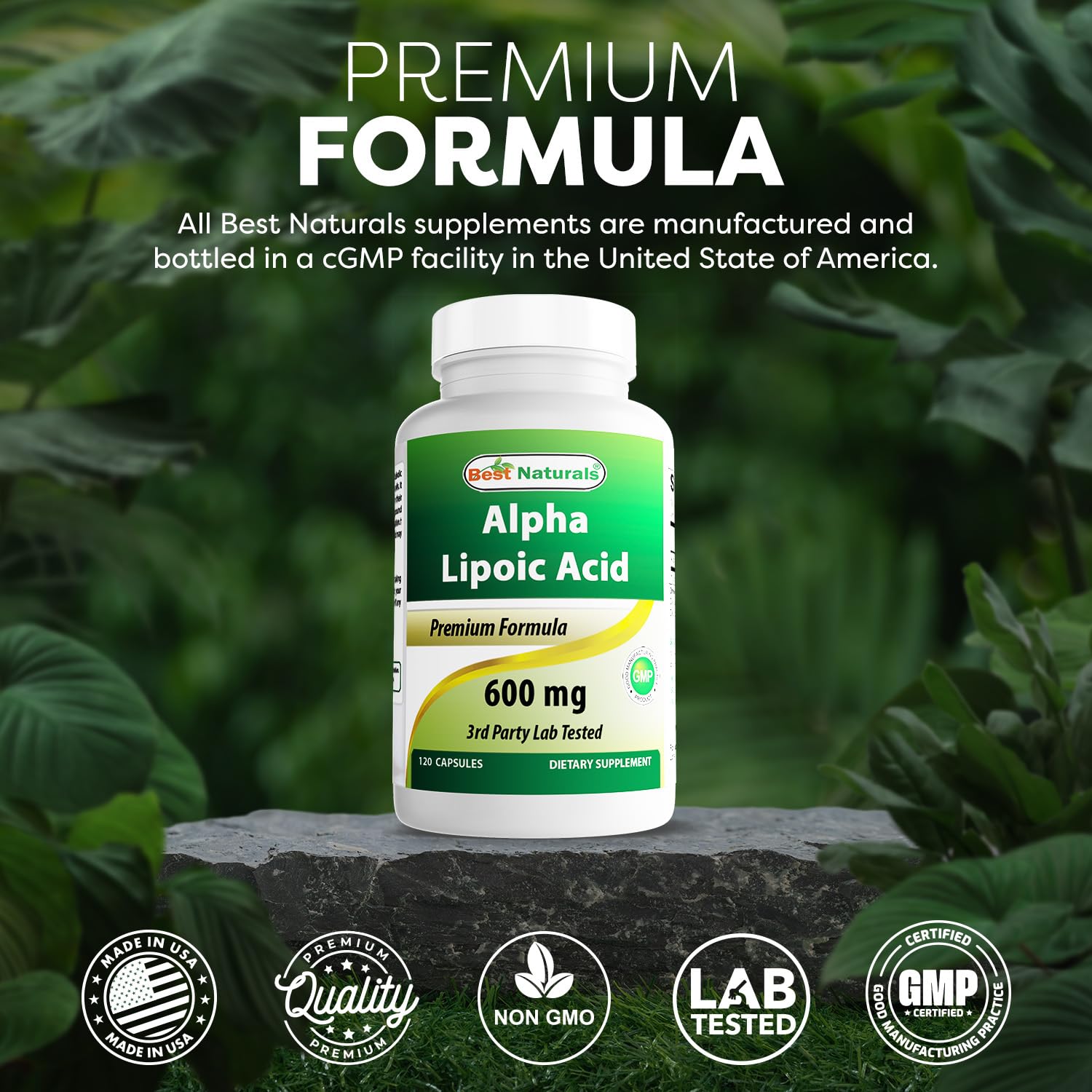 Best Naturals lista de ingredientes visible para verificar ausencia de alérgenos